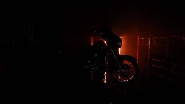 Rincian Krom Dan Mega Lampu Untuk Edisi Khusus Harley Davidson — Stok Video