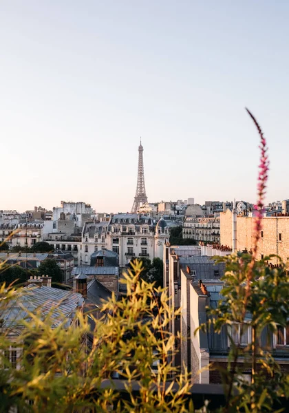 Eyfel Kulesi Paris Şehir Binaları Ile Görüntüleyin — Stok fotoğraf