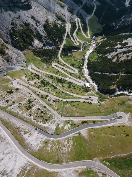 Fascinante Vista Glória Estrada Montanha Passo Stelvio Itália — Fotografia de Stock