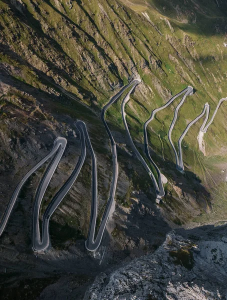 Fascynujący Widok Chwały Górska Droga Passo Stelvio Włochy — Zdjęcie stockowe