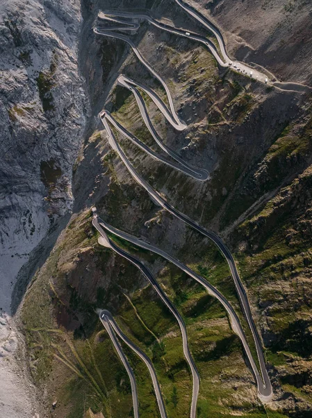 Fascinante Vista Glória Estrada Montanha Passo Stelvio Itália — Fotografia de Stock