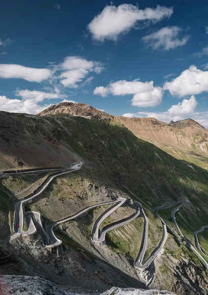 Fascinante Vista Glória Estrada Montanha Passo Stelvio Itália — Fotografia de Stock