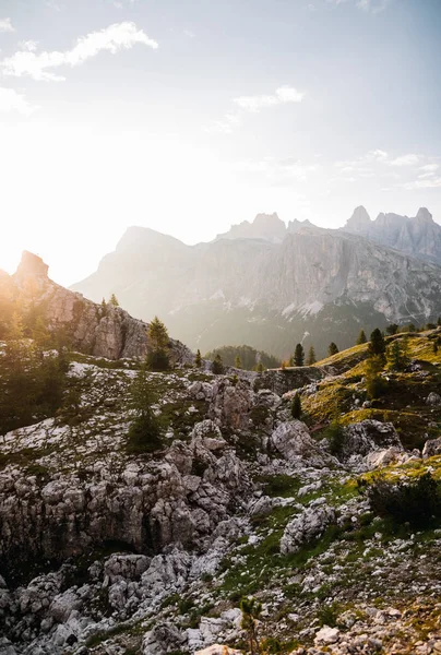 Majestueuze Uitzicht Prachtige Rotsformaties Bergen Cinque Torri Dolomieten Italië — Stockfoto