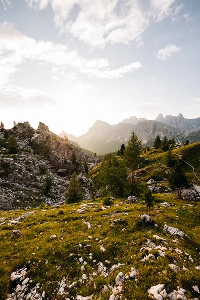 Majestueuze Uitzicht Prachtige Rotsformaties Bergen Cinque Torri Dolomieten Italië — Stockfoto