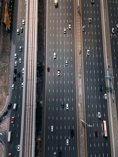 Vista Elevata Dell Autostrada Dubai Emirati Arabi Uniti — Foto Stock