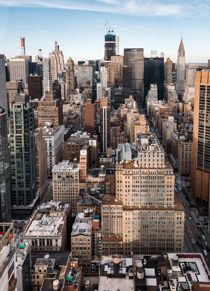 Manhattan, New York, USA - March 1, 2019: view of city