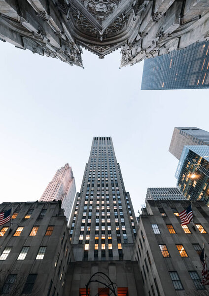 Manhattan, New York, USA - March 1, 2019: view of city