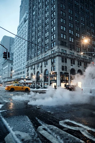 纽约曼哈顿 2019年3月2日 城市雪景 — 图库照片