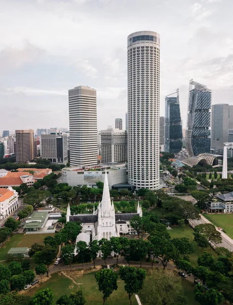 Vue Panoramique Centre Ville Singapour — Photo