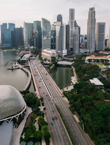 Vista Panorâmica Centro Singapura — Fotografia de Stock