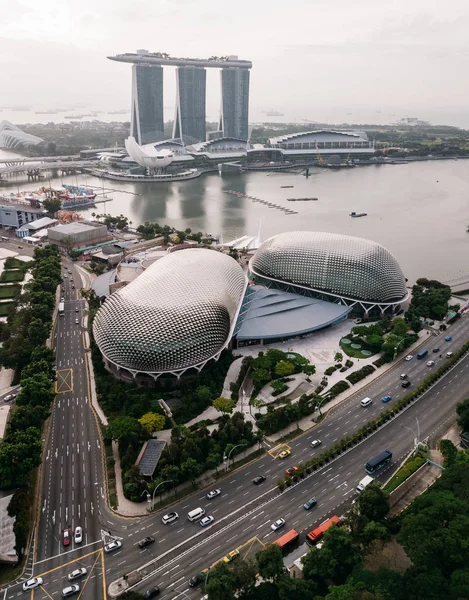Vista Panorâmica Centro Singapura — Fotografia de Stock
