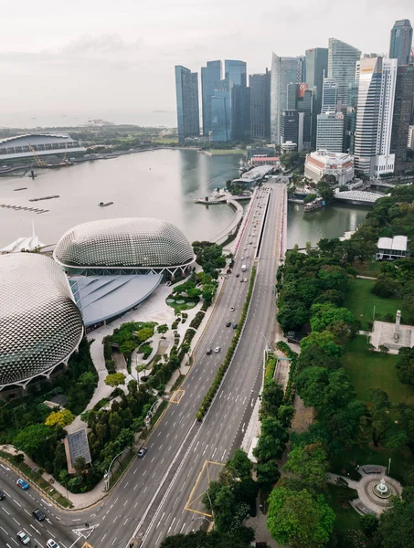 Vista Panorâmica Centro Singapura — Fotografia de Stock