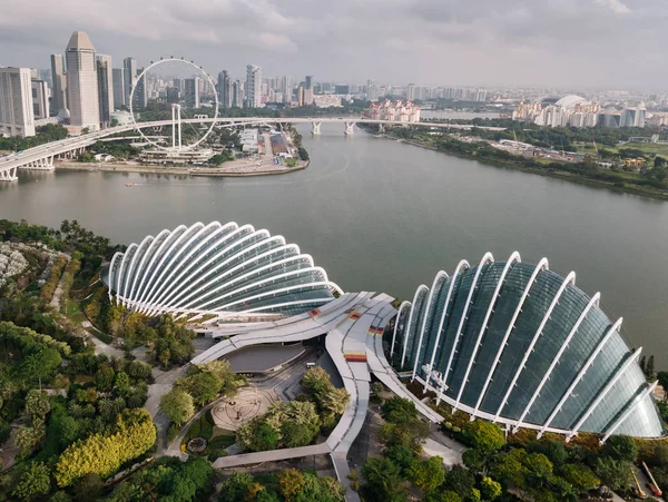 Vue Panoramique Sur Gardens Bay Singapour — Photo