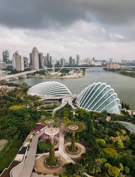 Vacker Utsikt Över Trädgårdar Bay Singapore — Stockfoto