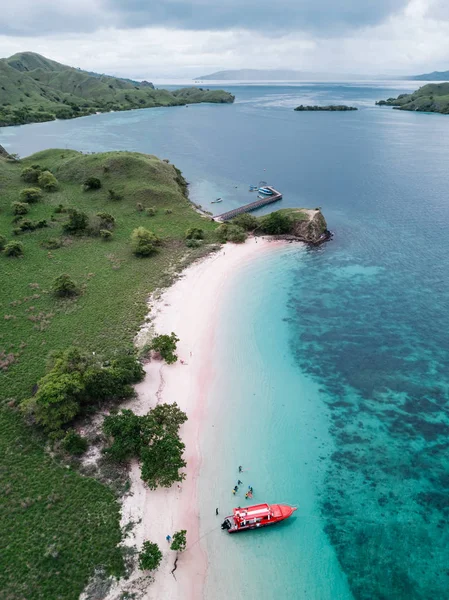 Pembe Plaj Manzarası Komodo Ulusal Parkı Endonezya — Stok fotoğraf