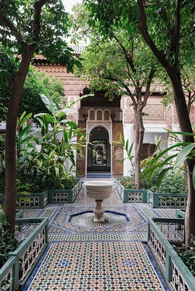 Malebný Pohled Palác Bahia Marrakech Maroko — Stock fotografie
