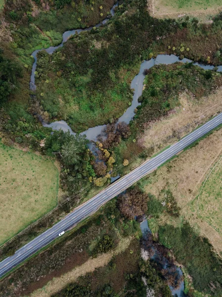 Paisagem fluvial na Nova Zelândia — Fotografia de Stock