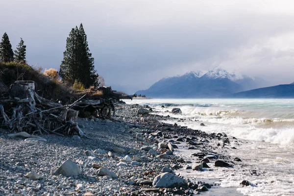 Pukaki Gölü, Yeni Zelanda — Stok fotoğraf