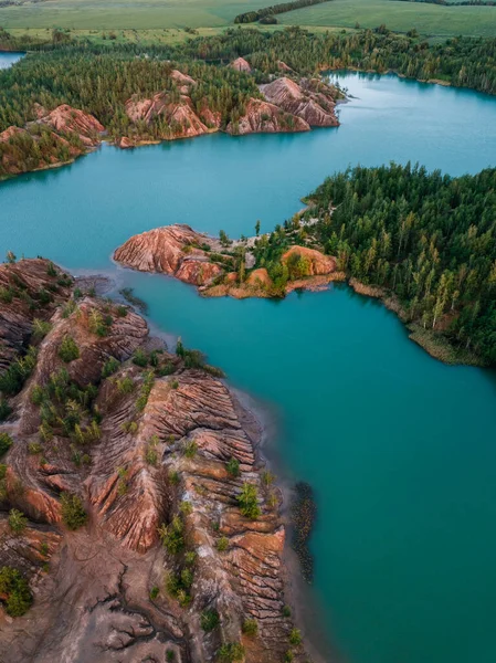 Luftaufnahme von Konduki, Romancevskie gory in der Oblast Tula, Russland — Stockfoto