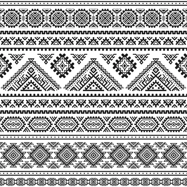 Etnický Vzor Bezešvé Jednobarevné Aztécký Geometrické Pozadí Tribal Tisku Navahové — Stockový vektor
