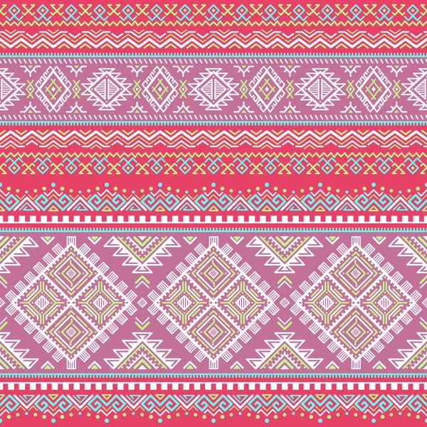 Etniska Sömlösa Mönster Aztec Design Geometrisk Bakgrund Tribal Print Navajo — Stock vektor