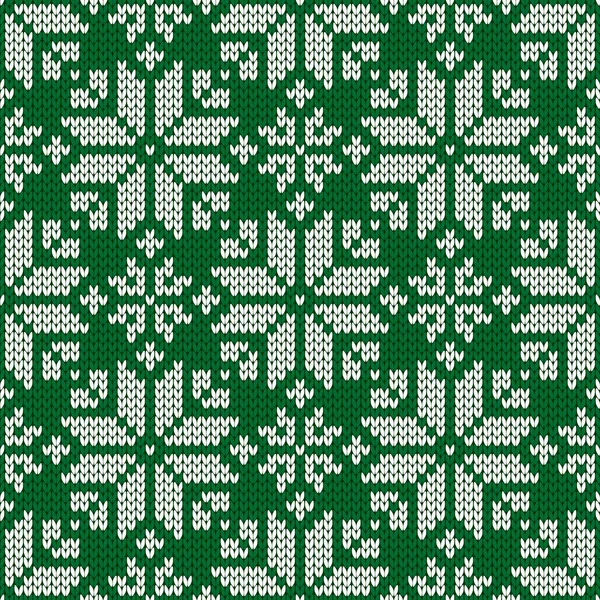 Zimowy Sweter Fairisle Projekt Boże Narodzenie Nowy Rok Wełny Dziania — Wektor stockowy
