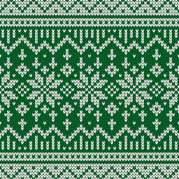 Vinter Tröja Fairisle Design Sömlös Jul Och Nyår Ull Stickmönster — Stock vektor