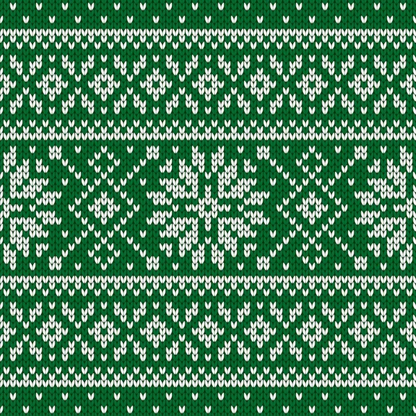 Camisola Inverno Design Fairisle Natal Sem Costura Padrão Tricô Ano — Vetor de Stock