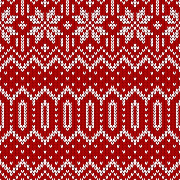 Winter Sweater Fairisle Design Seamless Christmas New Year Wool Knitting — Stock Vector