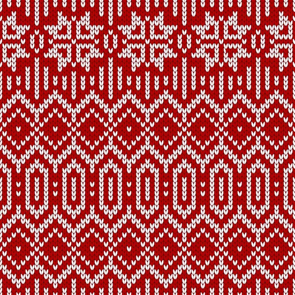 Дизайн Зимнего Свитера Непрерывное Рождество Новогодний Узор Вязания Шерсти Векторная — стоковый вектор