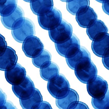 Sulu boya Dikişsiz desen ile mavi lekeli. Modern arka plan, illüstrasyon. Tekstil, duvar kağıdı, ambalaj kağıdı, vb için şablon.