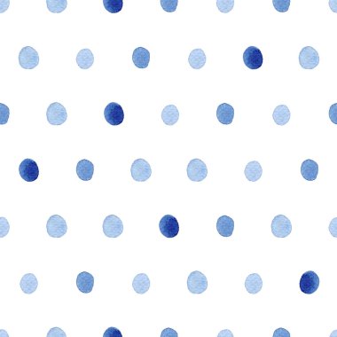 Sulu boya Dikişsiz desen ile mavi lekeli. Modern arka plan, illüstrasyon. Tekstil, duvar kağıdı, ambalaj kağıdı, vb için şablon.