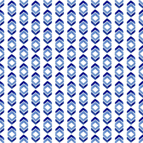 Padrão Sem Costura Aquarela Com Losango Azul Contexto Moderno Abstrato — Fotografia de Stock