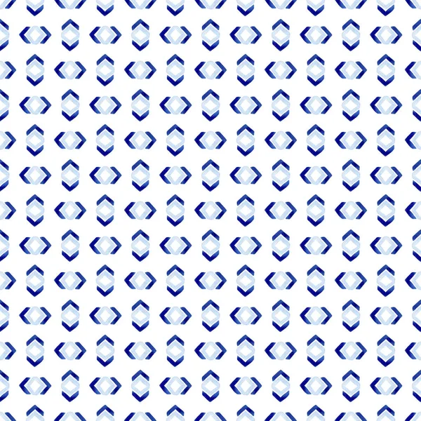 Aquarell Nahtloses Muster Mit Blauer Raute Abstrakter Moderner Hintergrund Illustration — Stockfoto