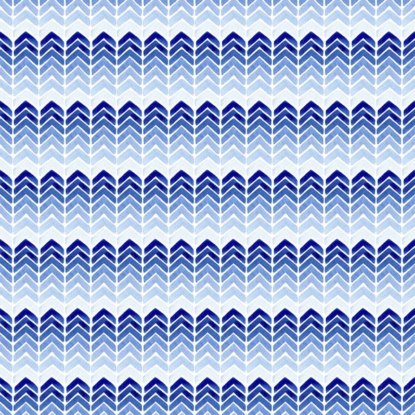Patrón Sin Costuras Acuarela Con Rayas Azules Zigzag Fondo Moderno — Foto de Stock