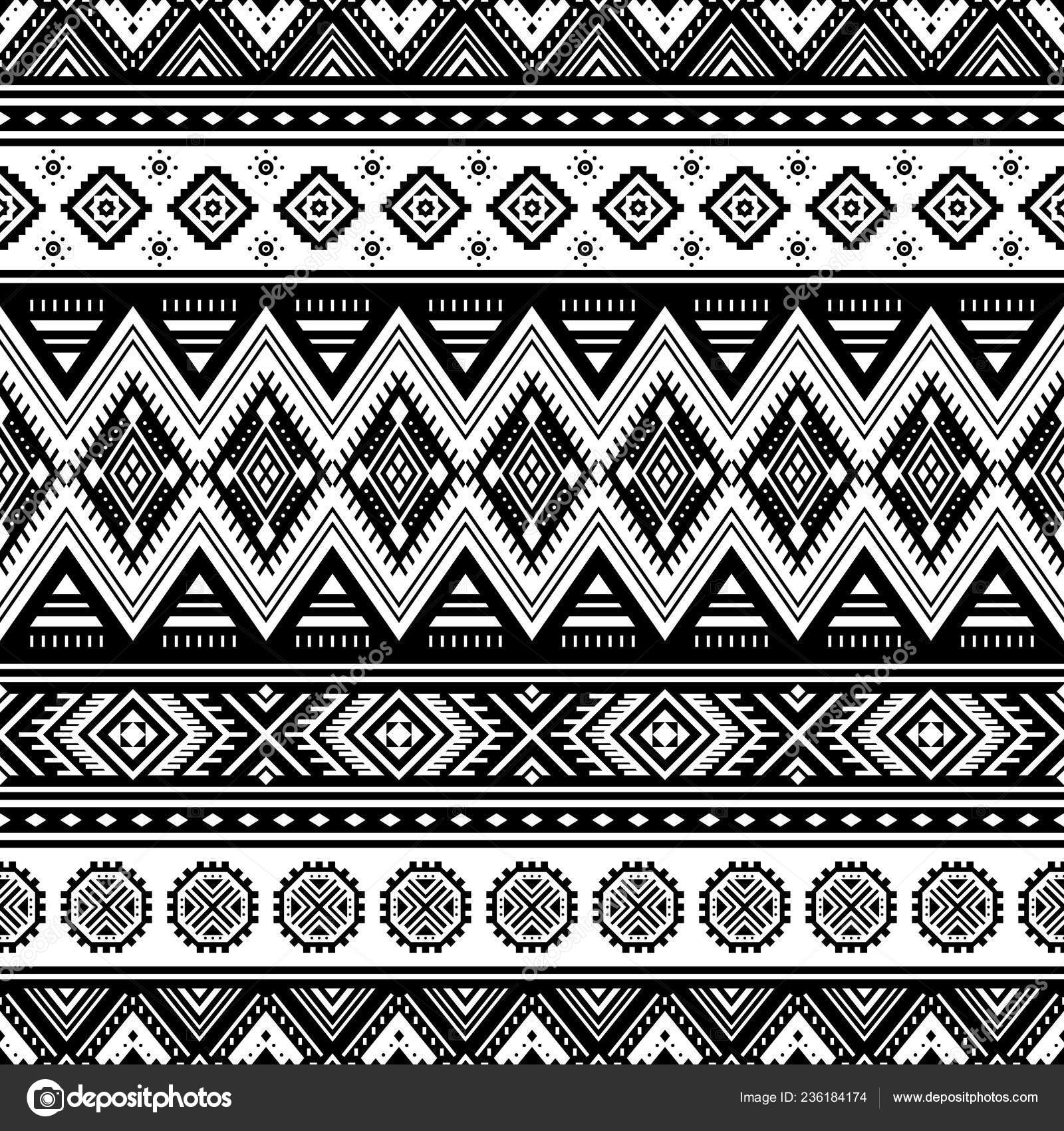 Black Aztec Background