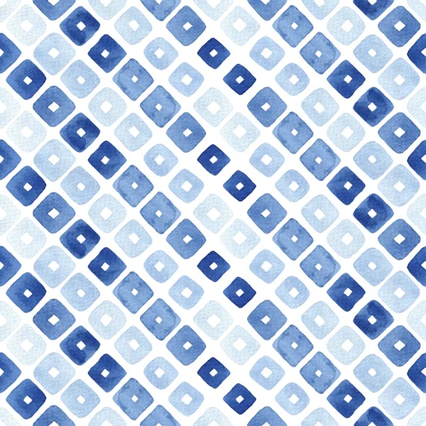 Watercolor seamless pattern with rhombus. — Stock Photo, Image