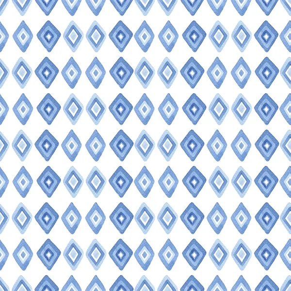 Watercolor seamless pattern with rhombus. — Stock Photo, Image