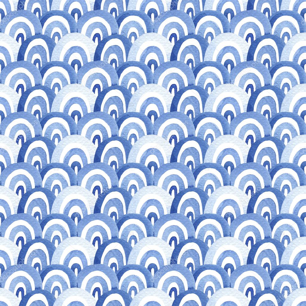 Seamless pattern with sea waves.