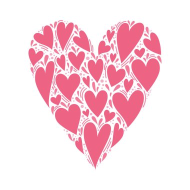 Beyaz arkaplanda izole edilmiş kalp şekli.