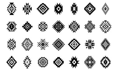 Aztek vektör elemanları.