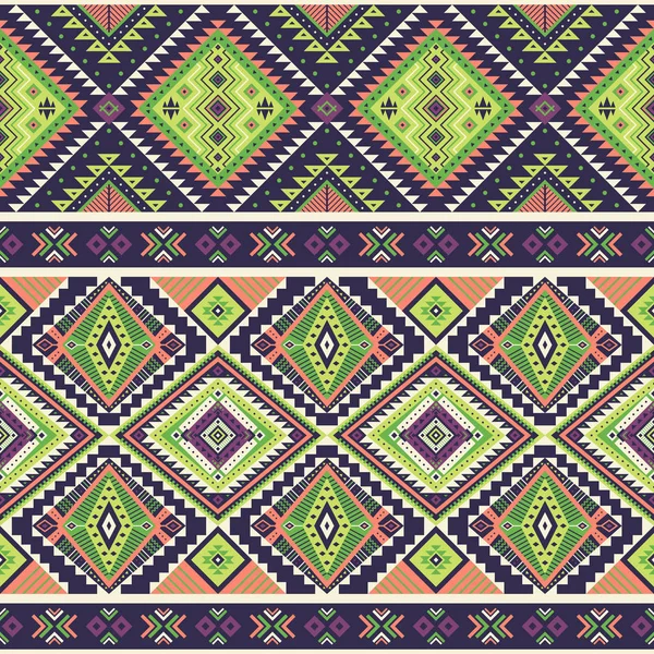 Patrón geométrico tribal sin costura . — Vector de stock