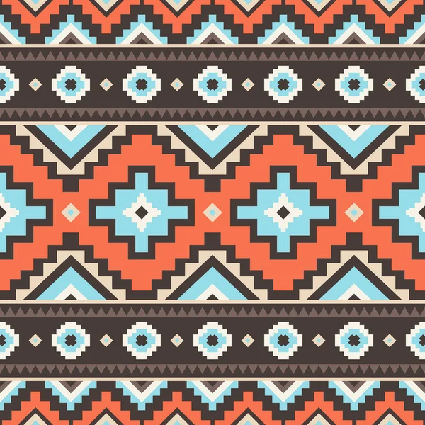 Patrón geométrico tribal sin costura . — Vector de stock