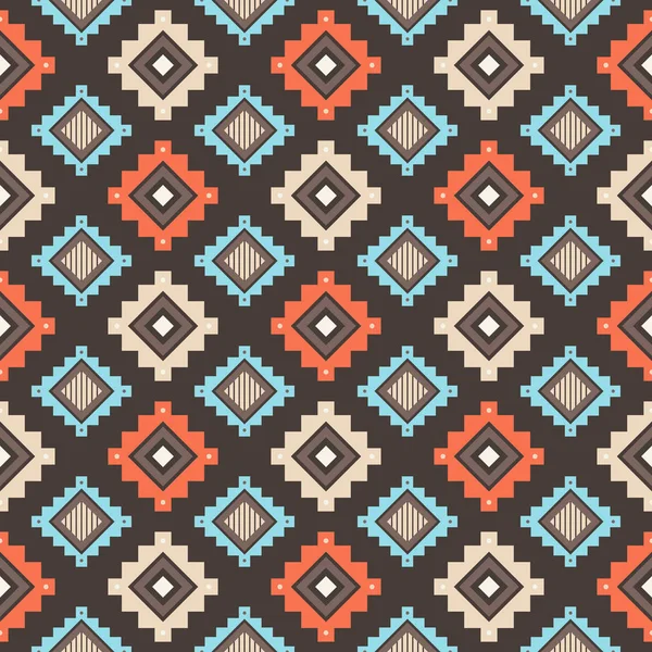 Tribal geometriska seamless mönster. — Stock vektor