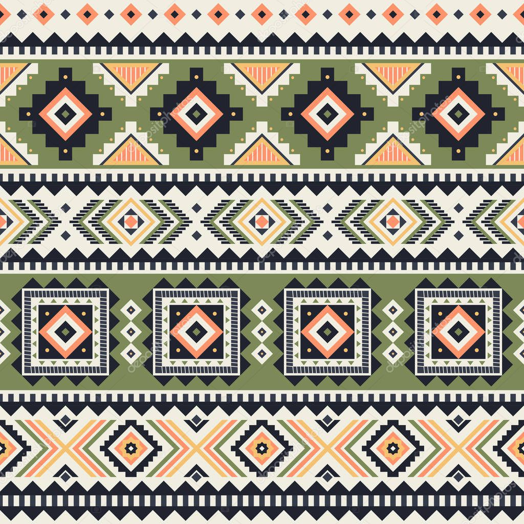 Tribal geometric seamless pattern.