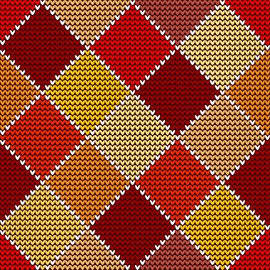 Sorunsuz yün örgü renkli Harlequin desen