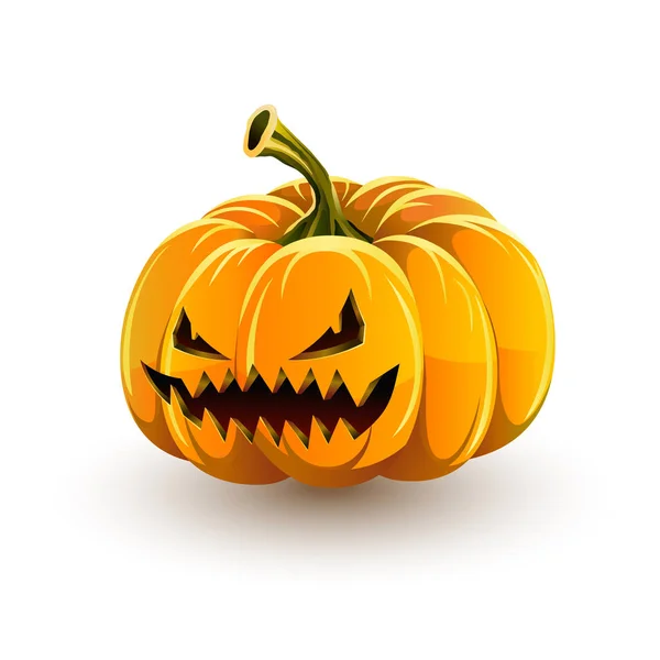 Heel Boos Jack Lantern Voor Halloween Zeer Kwaad Halloween Pompoen — Stockvector