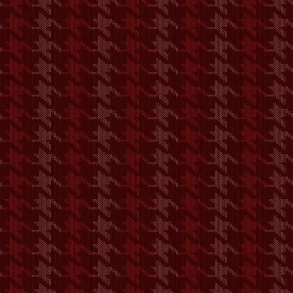 Dikişsiz örme yün desen Houndstooth. Bordo tonları Hounds diş kontrolü