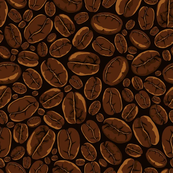 Тема Кофе Кофейные Зерна Бесшовный Узор — стоковый вектор