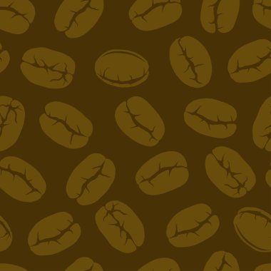 Kahve teması. Kahve çekirdekleri, sütlü kahve tonlarında pürüzsüz desen.